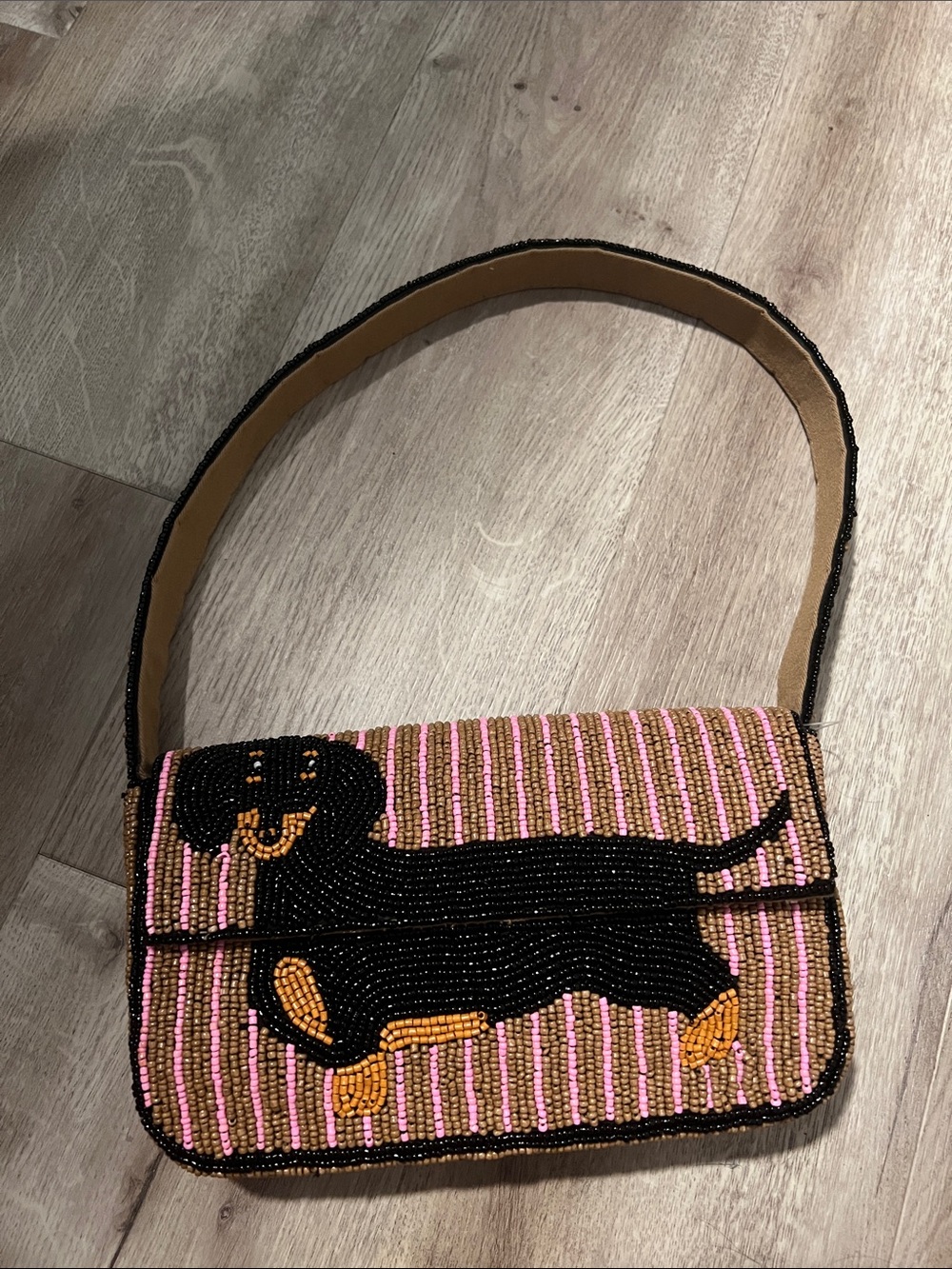 Anthropologie Beaded Dachshund bag